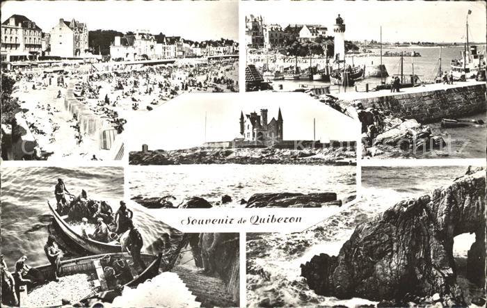 Quiberon Morbihan Plage Entree Port Chateau Pointe Port Maria Grotte Kergroix