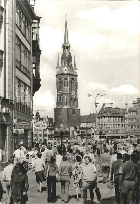 Halle Saale Blick zum Roten Turm