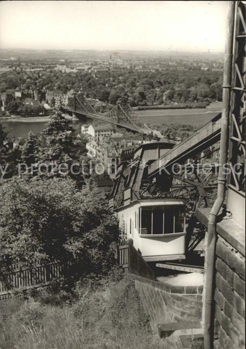 DRESDEN Elbe von Loschwitzhoehe Bergbahn