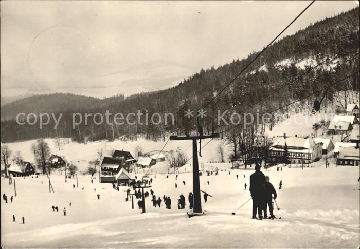 Waltersdorf Zittau Sonnenbergbaude Sessellift Erholungsheim VEB Textilkombinat