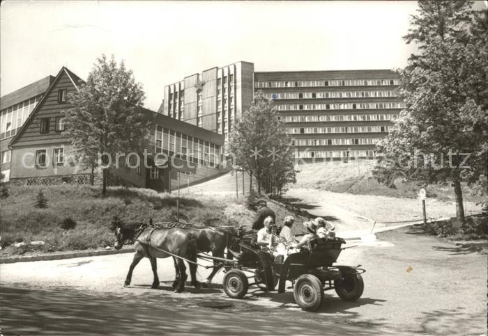 Oberwiesenthal Erzgebirge FDGB Erholungsheim Fichtelberg Pferdekutsche