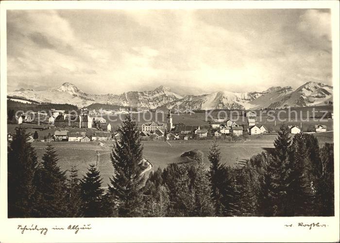 Oberstaufen Oberallgaeu Bayern Ortsansicht