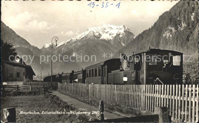 Mayrhofen Zillertal Zillertalbahn Gruenberg