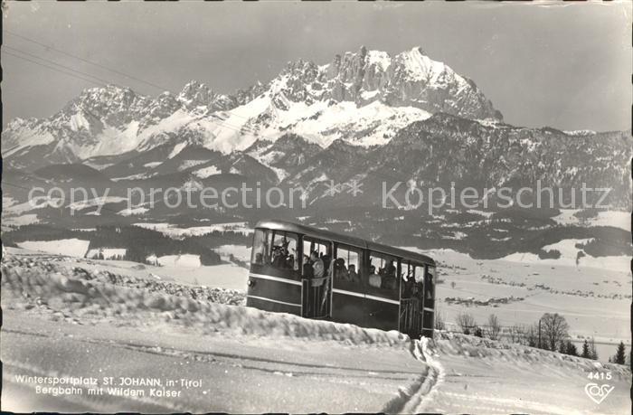 St Johann Tirol Bergbahn Wildem Kaiser Skispuren