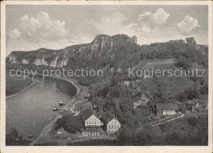 Rathen Saechsische Schweiz Bastei Ortsansicht