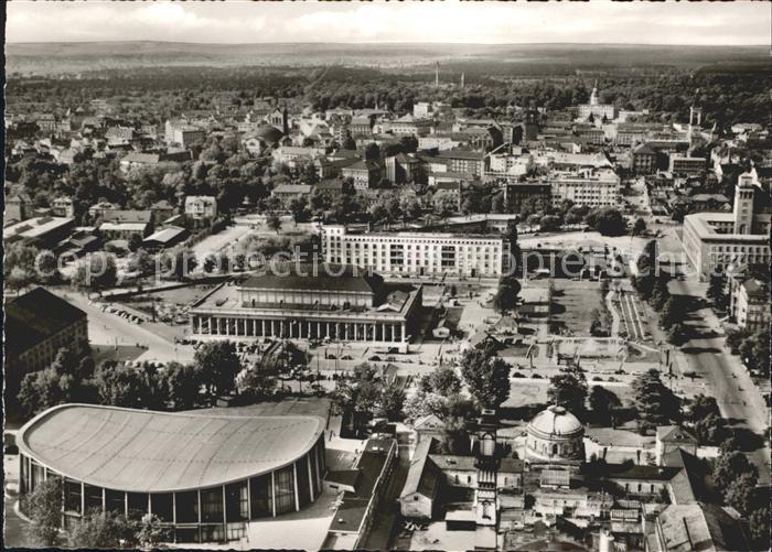 Karlsruhe Fliegeraufnahme Schwarzwald Stadthalle