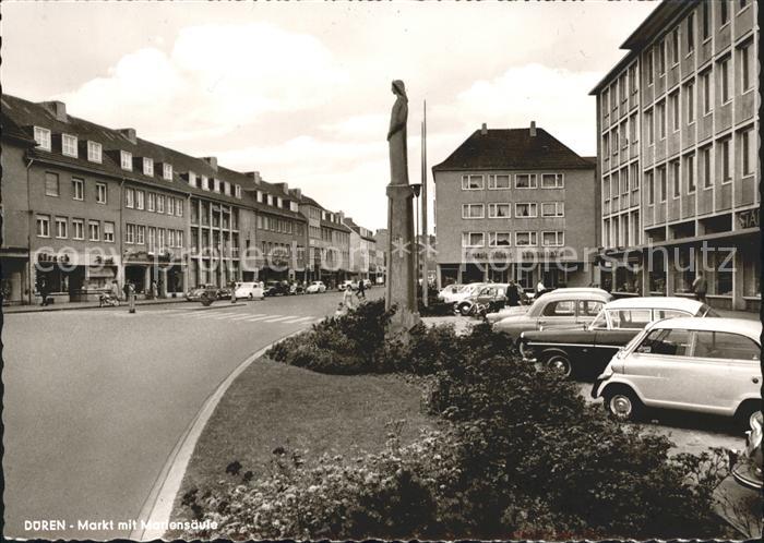 Dueren Rheinland Markt Mariensaeule