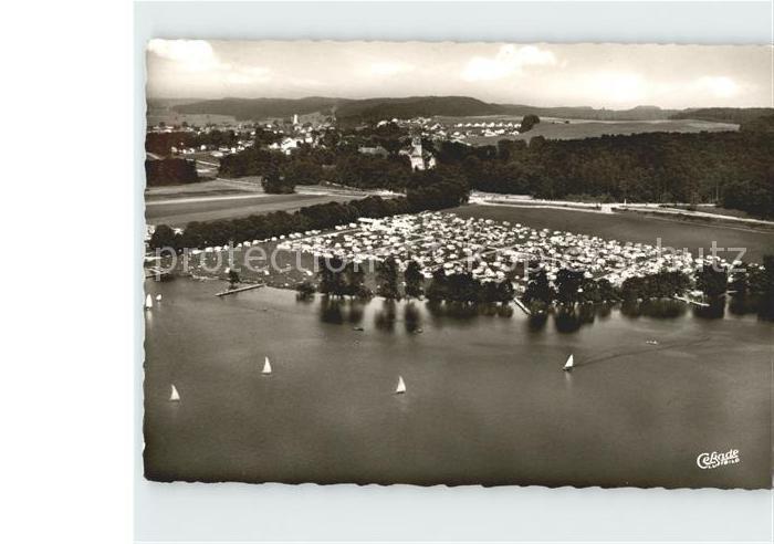 Seefeld Starnberg Campingplatz Pilsensee Fliegeraufnahme