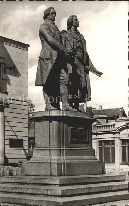 Schiller Friedrich Goethe Denkmal Weimar