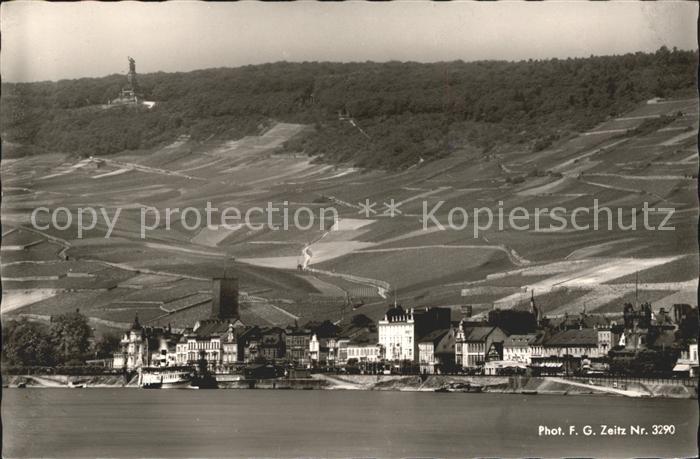 Foto Zeitz F.G. Nr. 3290 Ruedesheim am Rhein Nationaldenkmal