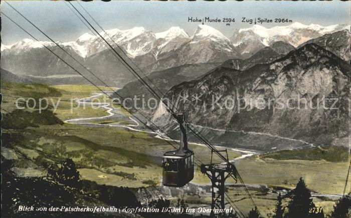 Seilbahn Patscherkofel Oberinntal Hohe Munde Zugspitze