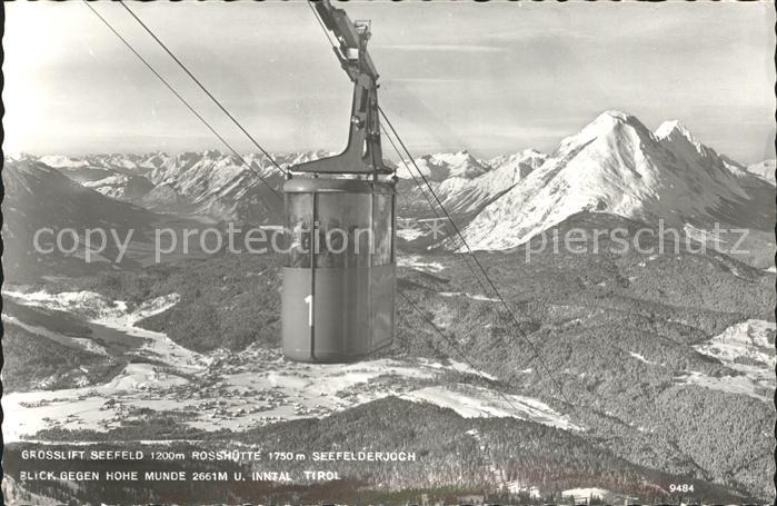 Seilbahn Seefeld Rosshuette Seefelderjoch Hohe Munde Inntal Tirol