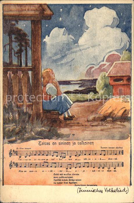 Liederkarte Taivas on sininen ja valkoinen