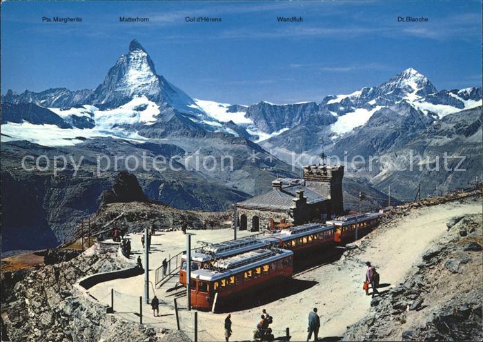 Zahnradbahn Zermatt Station Gornergrat Matterhorn