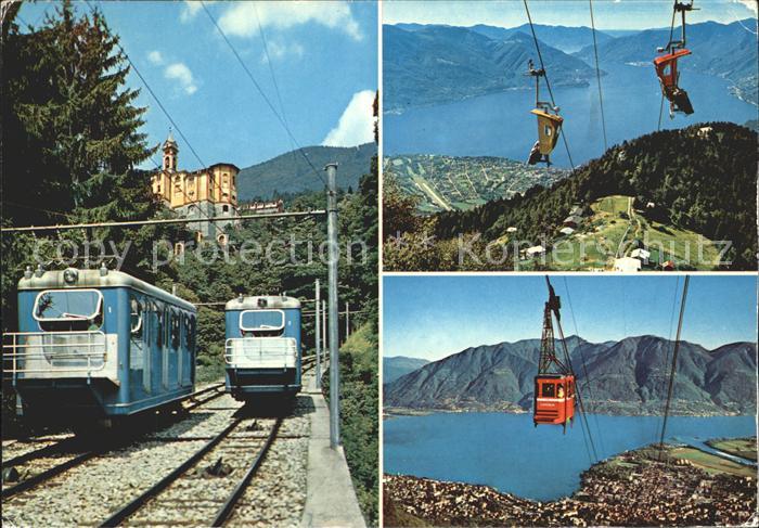 Seilbahn Zahnradbahn Sessellift Locarno Orselina Cardada Cimetta