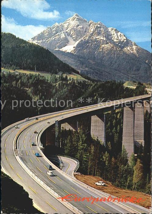 Bruecken Bauwerke Europabruecke Brennerautobahn Schoenberg Serles