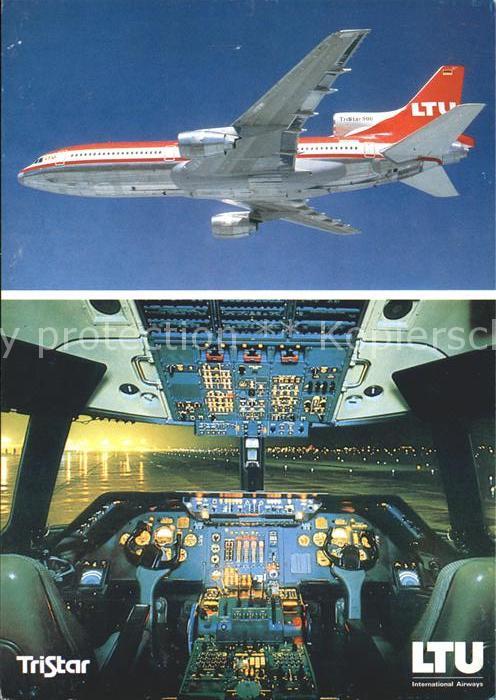 Flugzeuge Zivil LTU TriStar L-1011-500 Cockpit