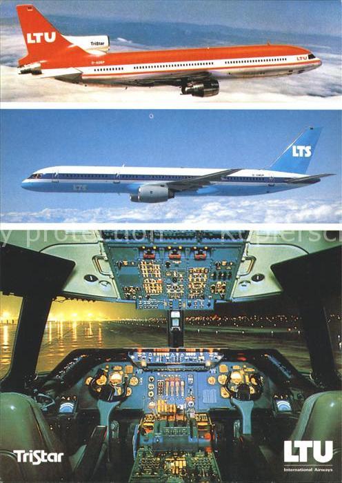 Flugzeuge Zivil LTU TriStar L-1011-1  LTS Boeing 757-200 Cockpit