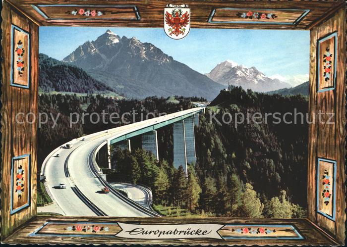 Autobahn Brenner Europabruecke Serles Habicht Stubaier Gletscher