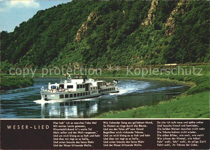 Liederkarte Weser-Lied Motorschiff