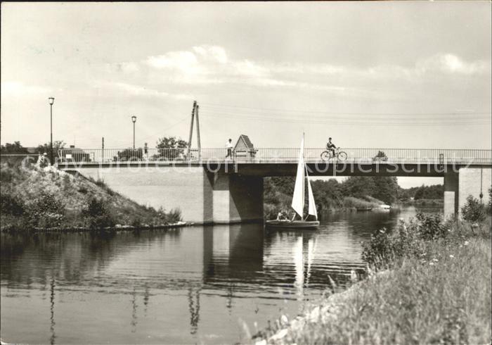 Wolzig Kanalbruecke Segelboot