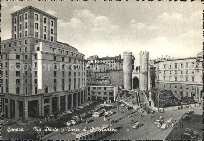 Genova Genua Liguria Via Dante Torri S Andrea