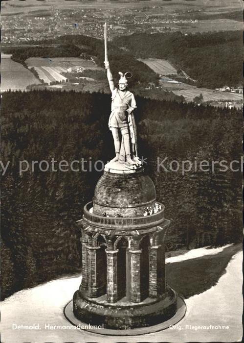 Detmold Hermannsdenkmal Fliegeraufnahme