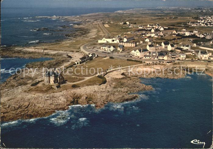Quiberon Morbihan Fliegeraufnahme Cote Sauvage Chateau Pointe