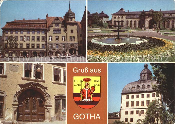 Gotha Thueringen Hauptmarkt Ratskeller Orangerie Haus Goldschelle Schloss Friede