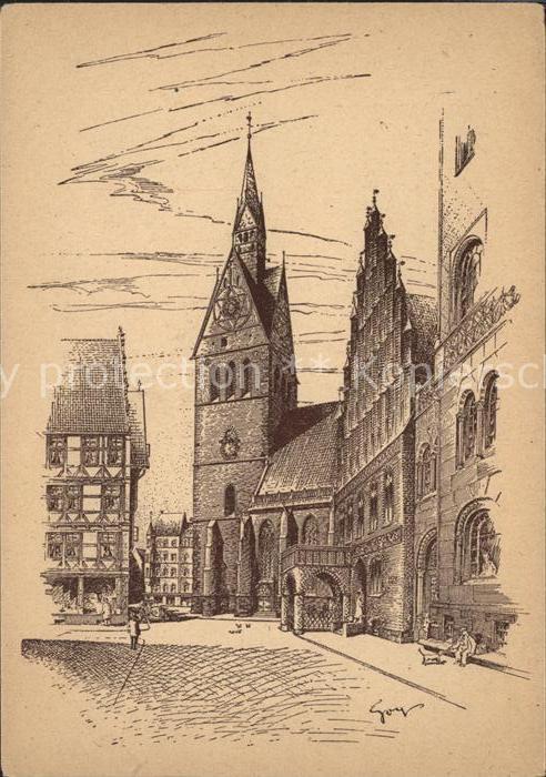 HANNOVER CITY Baudenkmaeler nach Originalen Von F O Goy