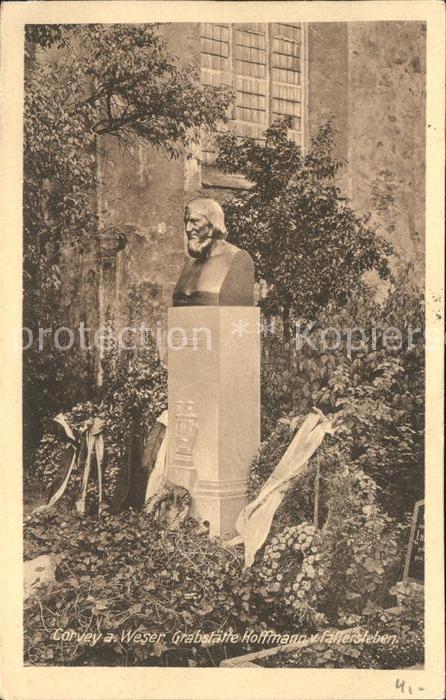 Corvey Grabstaette Hoffmann von Fallersleben