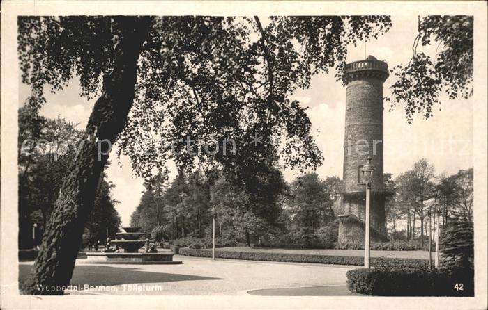 Barmen Wuppertal Park mit Toelleturm
