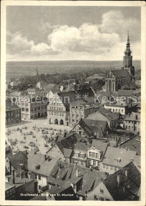 Greifswald Mecklenburg Vorpommern Blick von St. Marien