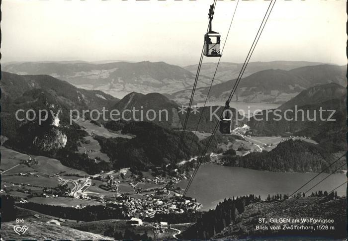 St Gilgen Salzkammergut Seilbahn mit Wolfgangsee