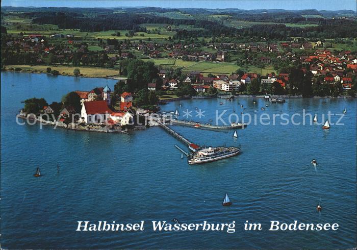 Wasserburg Bodensee Fliegeraufnahme Halbinsel