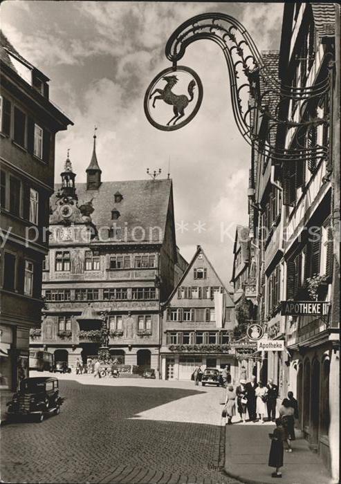 TueBINGEN BW Marktplatz mit Rathaus