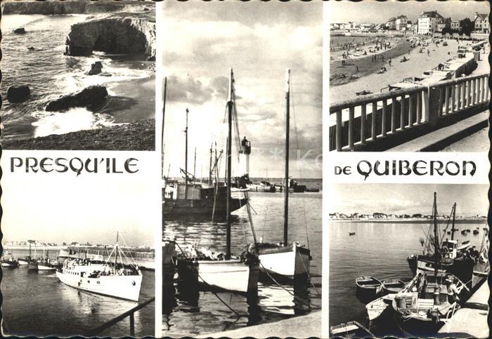 Quiberon Morbihan Hafen sTrand