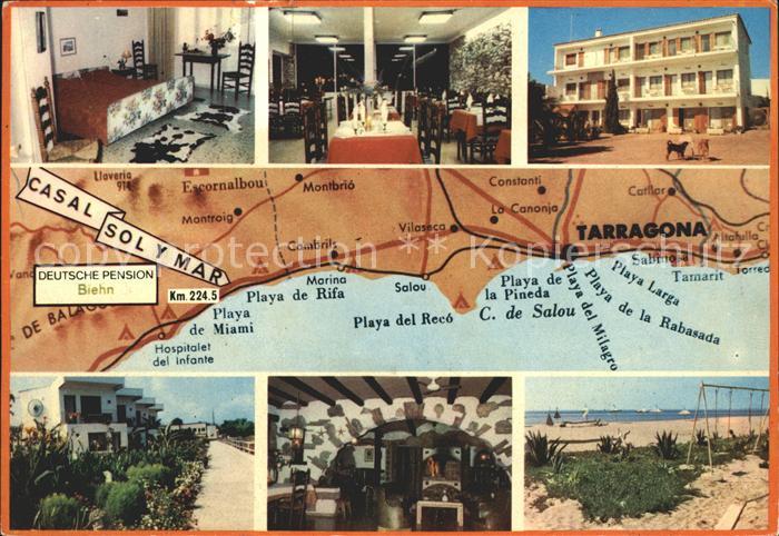 Tarragona Casal Soly Mar Landkarte