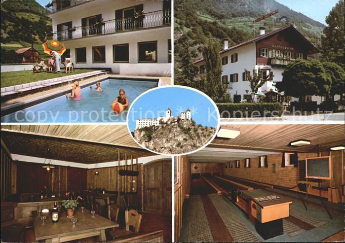 Klausen Eisacktal Suedtirol Gasthaus Pension Klostersepp Kegelbahn Schwimmbad