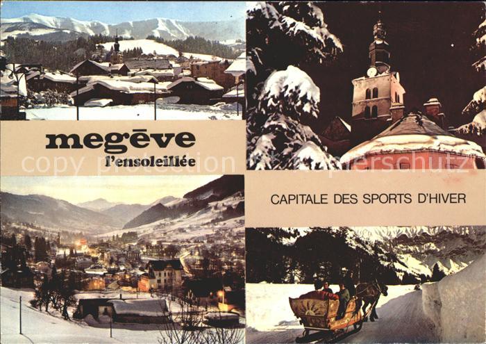 Megeve Pferdeshlitten Kirche