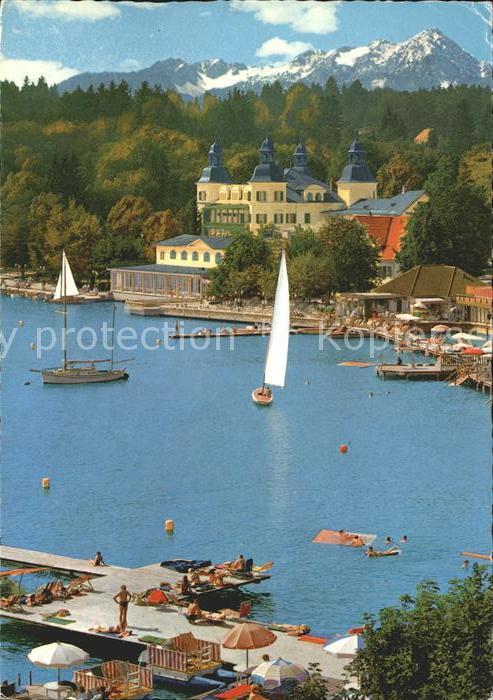 Velden Woerthersee Schlosshotel mit Mittagskogel