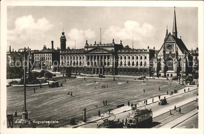 LEIPZIG Sachsen Augustusplatz Strassenbahn