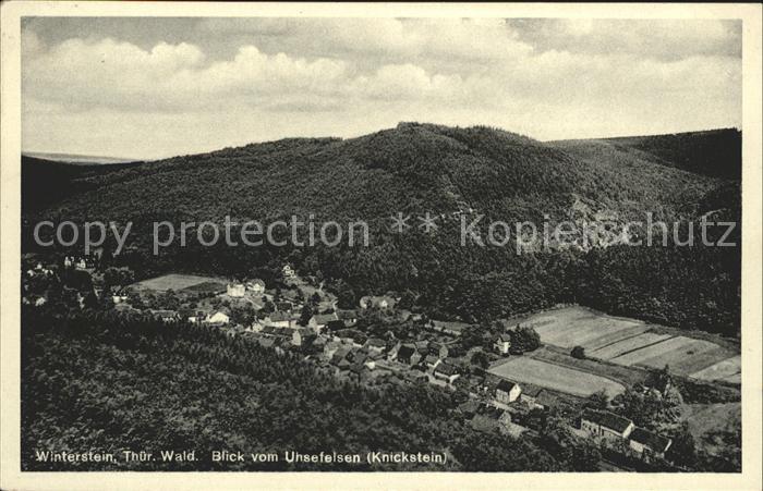 Winterstein Emsetal Thueringen Blick vom Uhsefelsen