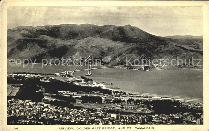 San Francisco California Golden Gate Bridge Fliegeraufnahme