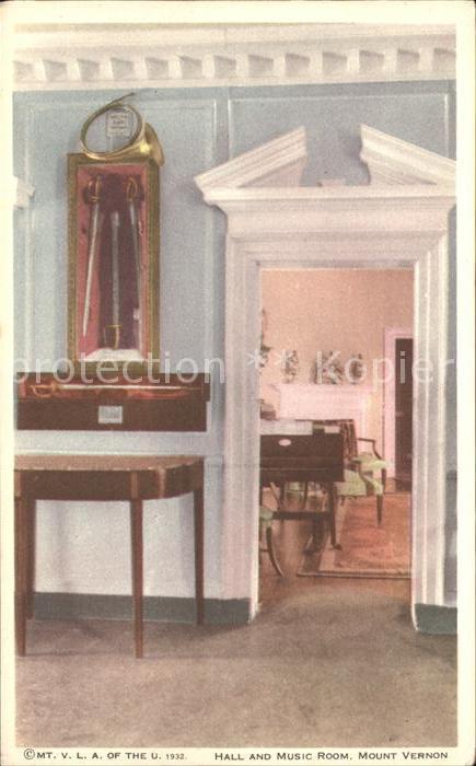 Mount Vernon Virginia Hall and Music Romm