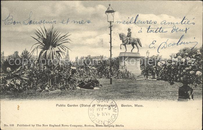 Boston Massachusetts Public Garden Wahington-Statue