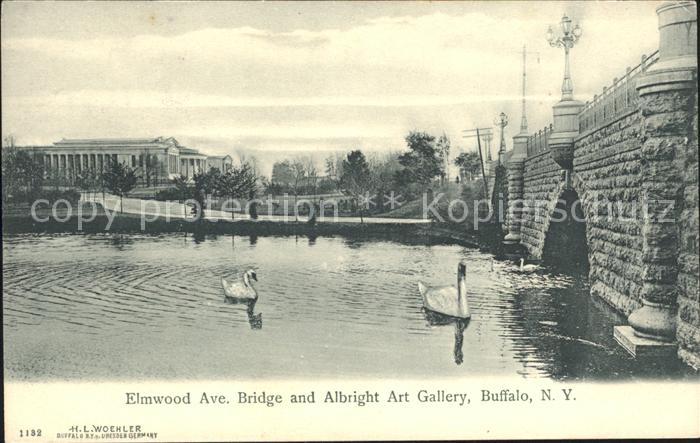 Buffalo New York Elmwood Ave Bridge Albright Art Gallery