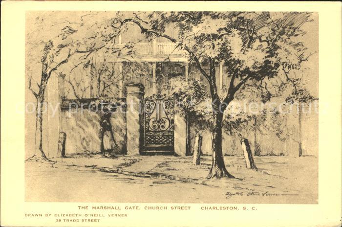 Charleston South Carolina The Marshall Gate Church Street Kuenstlerkarte