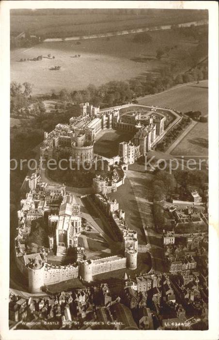 Windsor Castle Castle and St. Georges Chapel Fliegeraufnahme