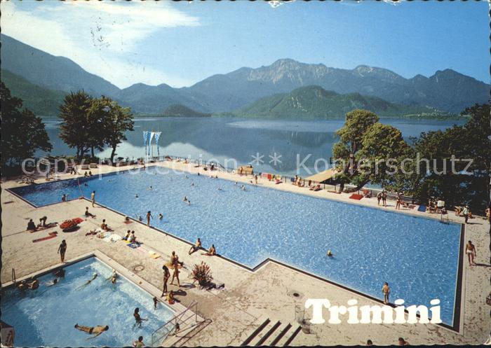 Kochel See Trimini Schwimmbad mit Herzogstand